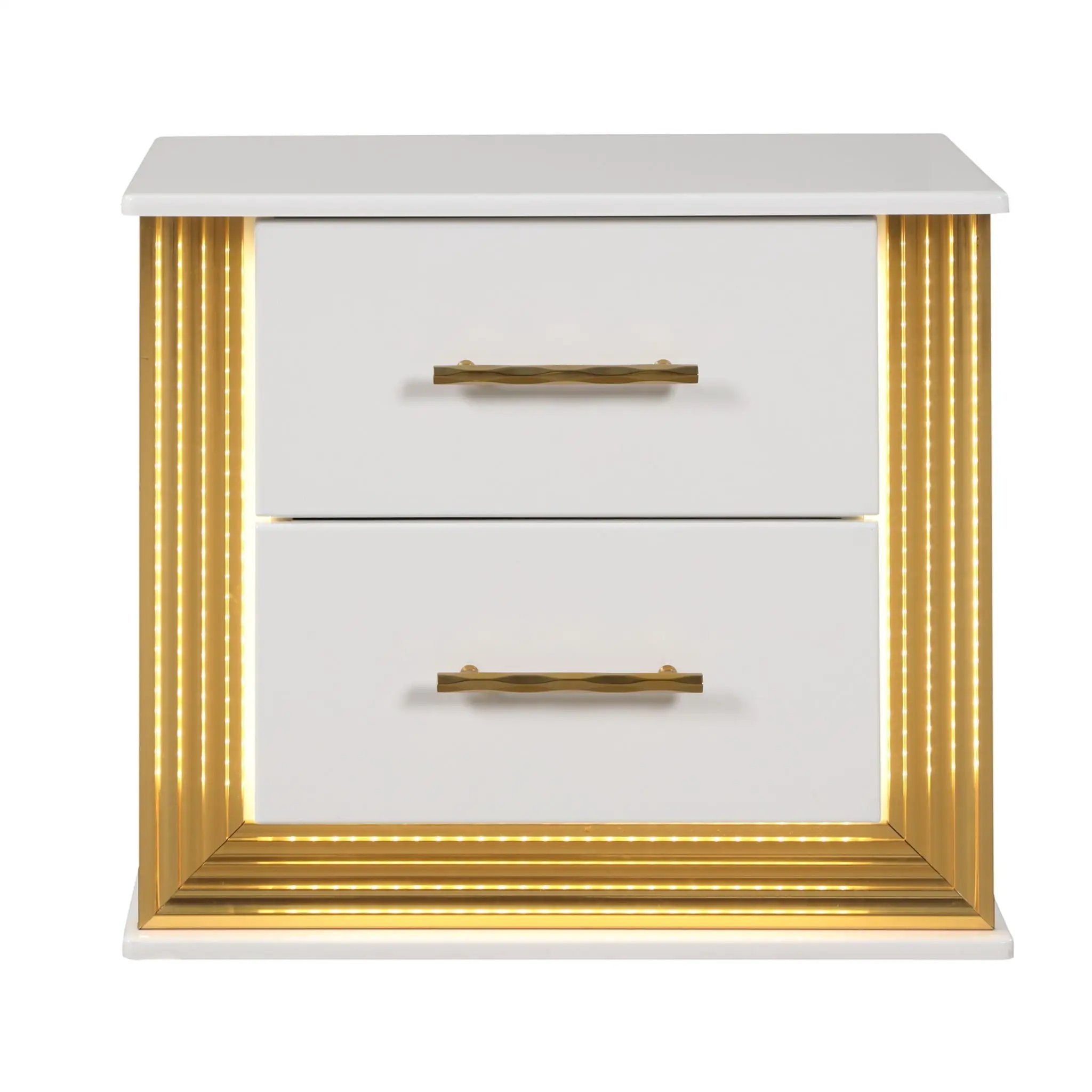 Obsession - 2 Drawer Nightstand - White by HouseOfZazla