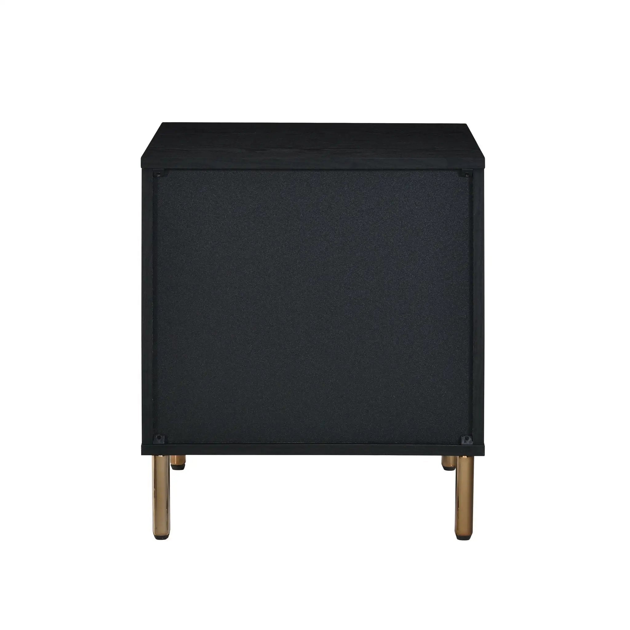 Myles - Nightstand - Black / Gold / Silver by Unique Piece Furniture