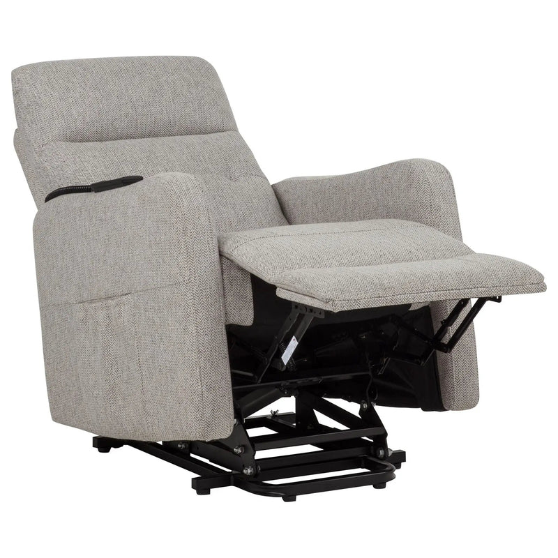 Dayes Upholstered Power Lift Recliner Chair Taupe by Unique Piece Furniture