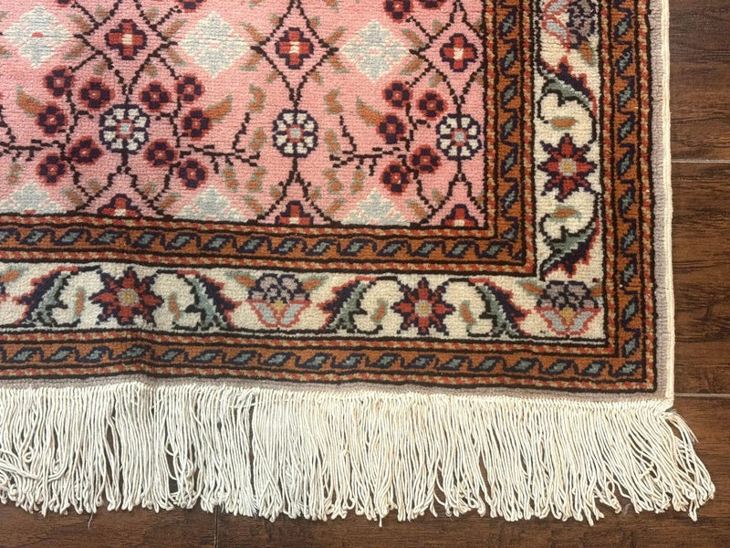 Turkish Sivas Rug 3x4, Pink, Handmade, Wool, Vintage by Jewel Rugs