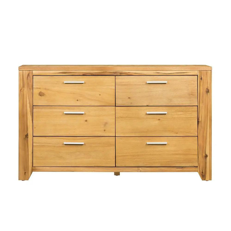 6 Drawer Dresser - Natural Wood / Brown by Unique Piece Furniture
