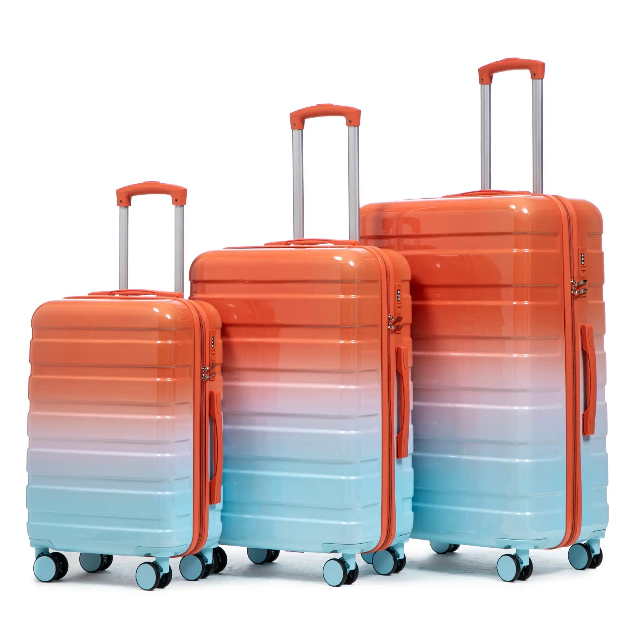 3-Piece Spinner Wheel Luggage Set with Gradient Color by HouseOfZazla