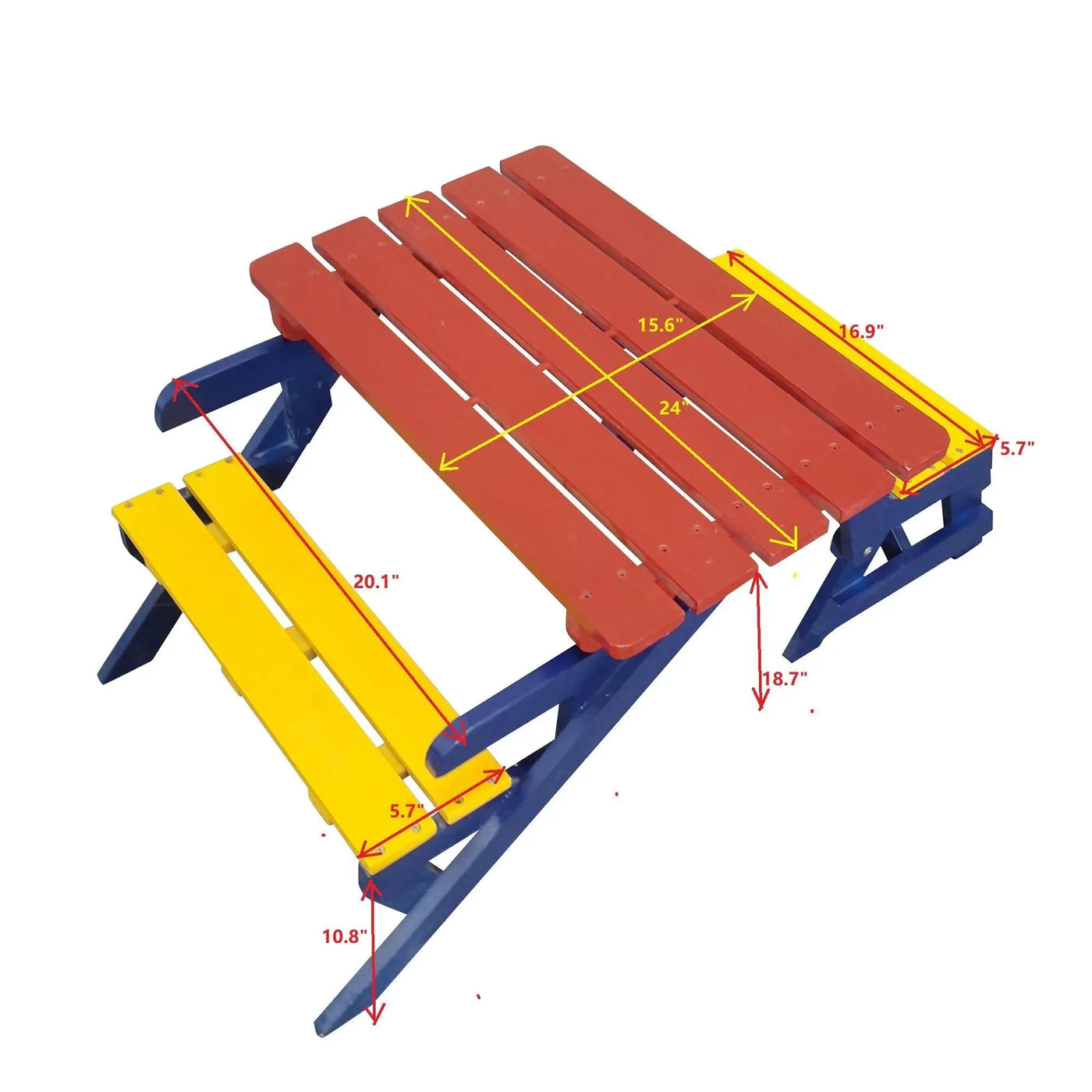 Kids Multi-Functional Arm Chair, Table With 2 Benches All-In-One Set by Unique Piece Furniture