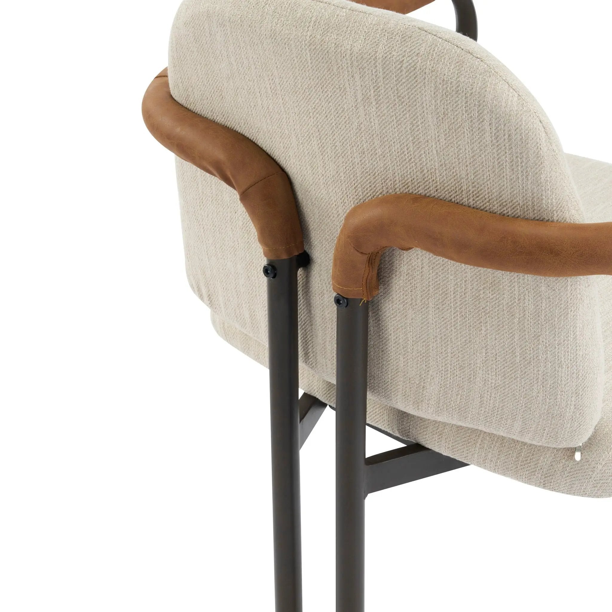Modern Dining Chair Set with Durable Iron Frame and Comfortable Fabric Upholstery by HouseOfZazla