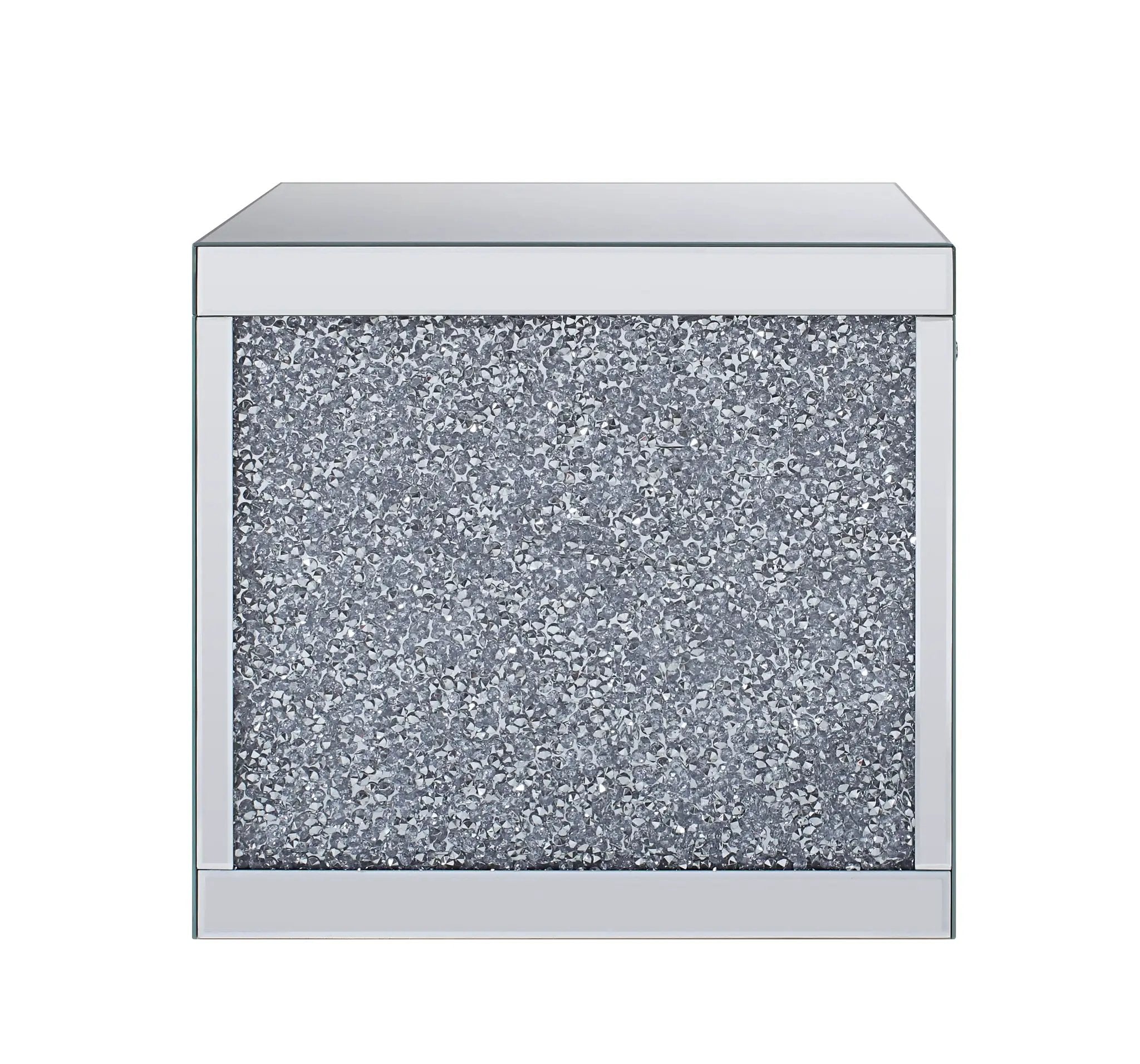 Noralie Mirrored & Faux Diamonds End Table by HouseOfZazla