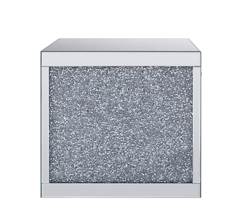 Noralie Mirrored & Faux Diamonds End Table by HouseOfZazla