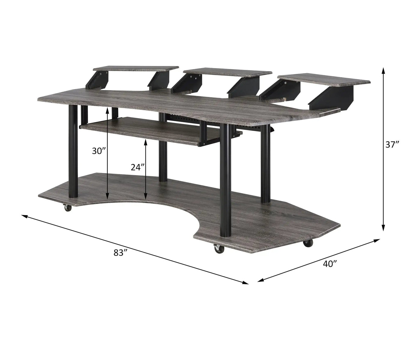 Eleazar Music Recording Studio Desk Wood by HouseOfZazla