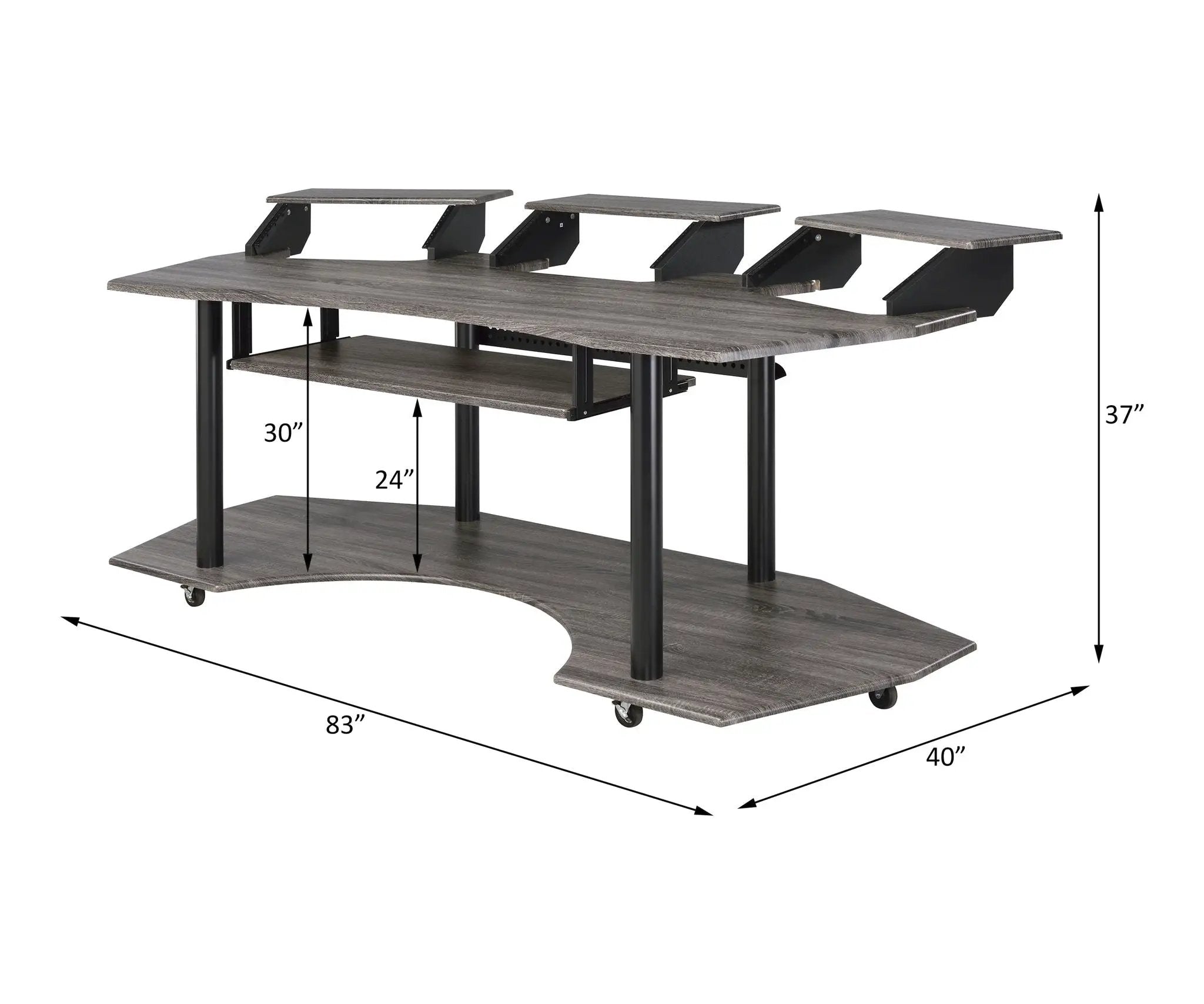 Eleazar - Music Recording Studio Desk - Wood by Unique Piece Furniture