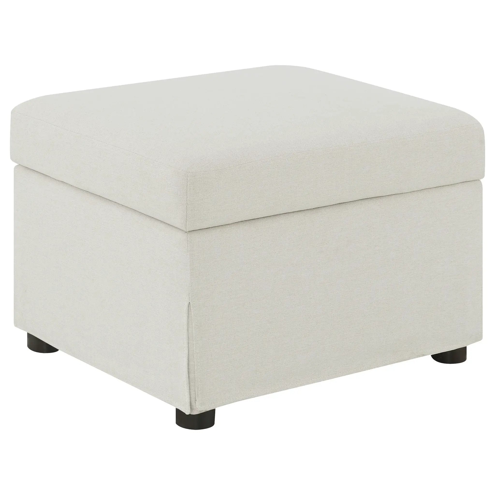Winter Upholstered Hydraulic Lift Top Storage Ottoman Beige by Unique Piece Furniture
