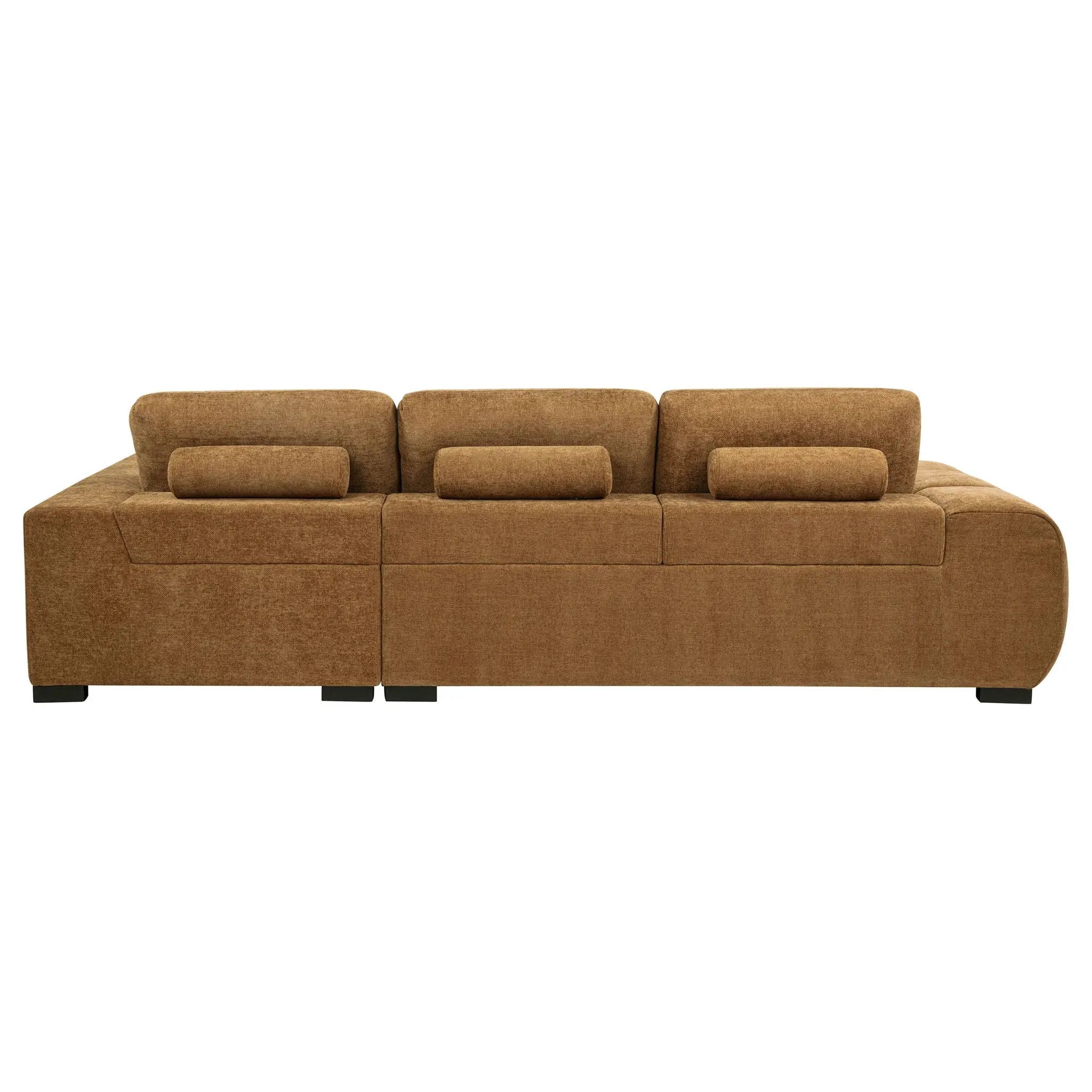 Octavia Upholstered Sectional Chaise Sofa Amber by Unique Piece Furniture