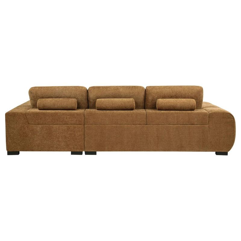 Octavia Upholstered Sectional Chaise Sofa Amber by Unique Piece Furniture