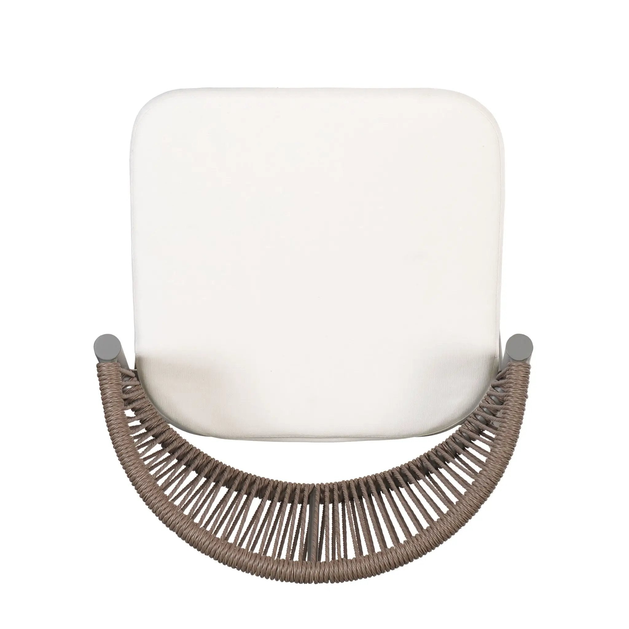 Outdoor Bar Height Metal Frame Counter Stools with Scallop-Shaped Backrest & Water-Resistant Cushions by HouseOfZazla