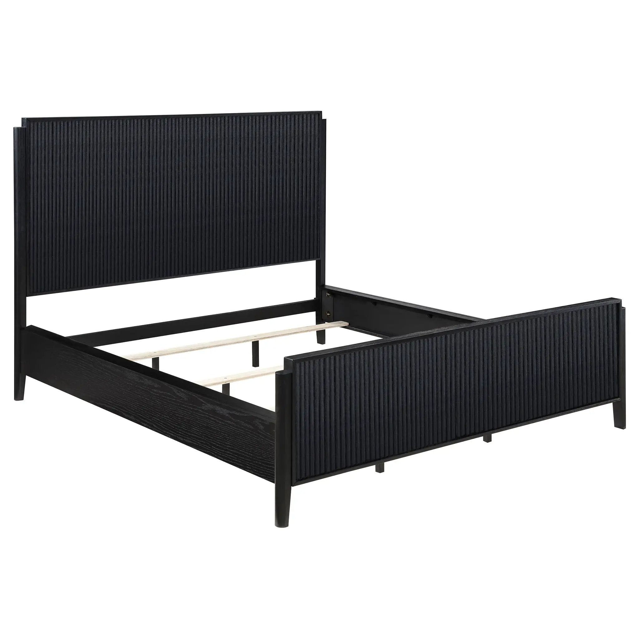 Brookmead Wood California King Panel Bed Black by Unique Piece Furniture