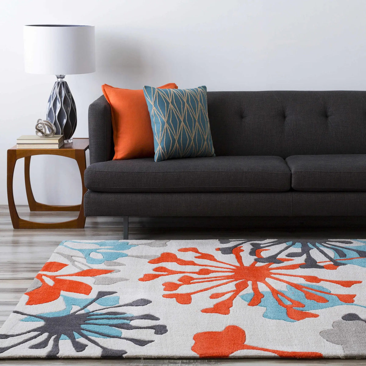 Dickens Colorful Blooming Rug - Clearance, installed in a room