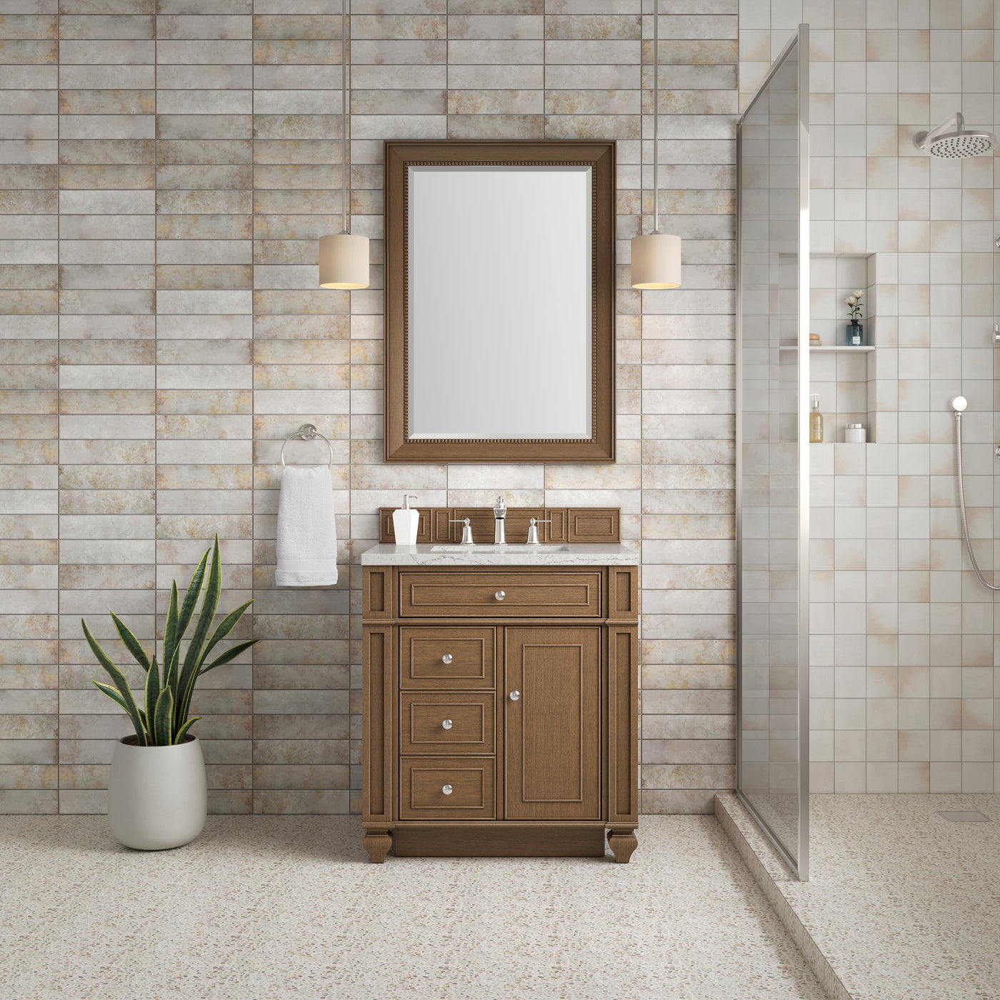 James Martin Bristol 30" Single Bathroom Vanity, Saddle Brown, view 25