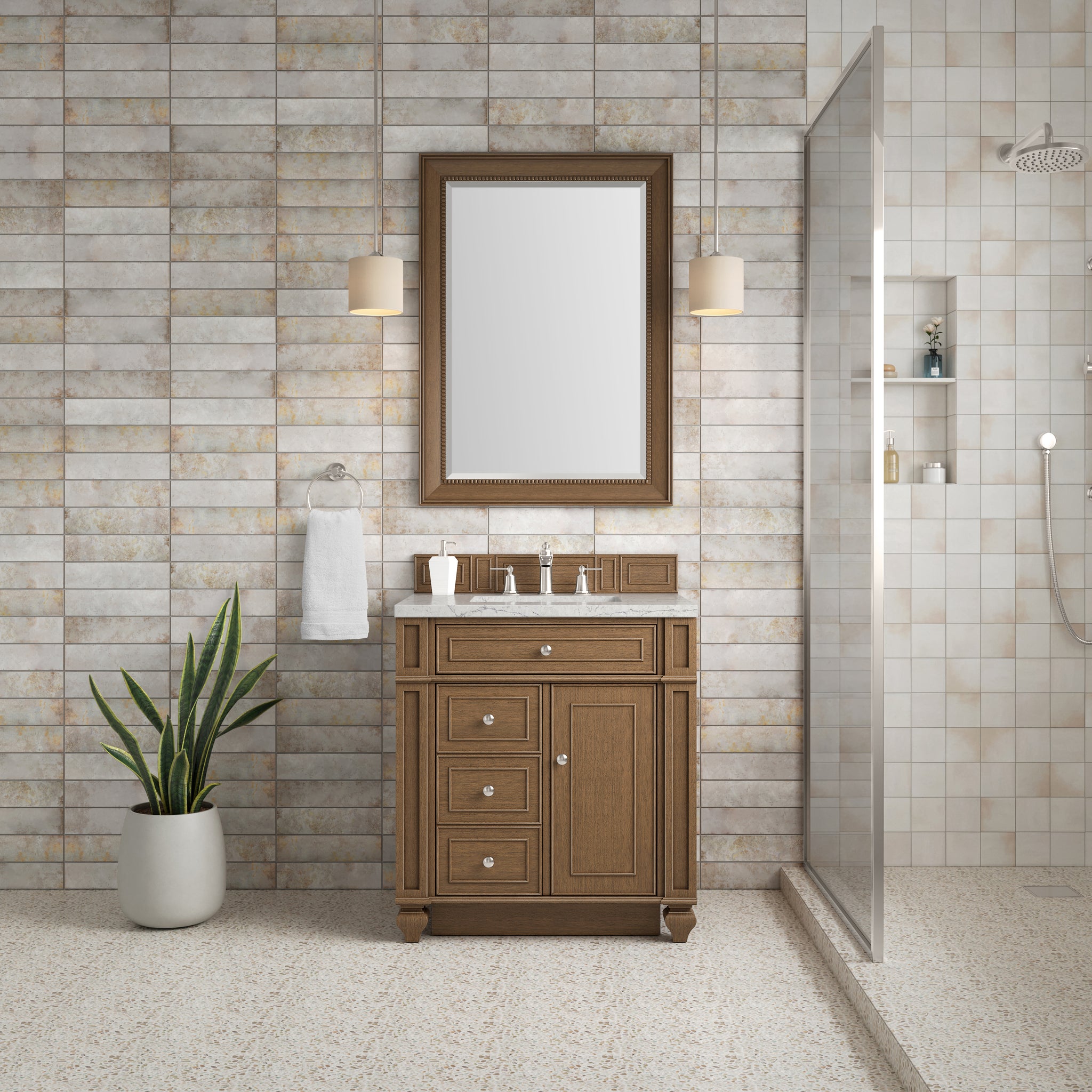 James Martin Bristol 30" Single Bathroom Vanity, Saddle Brown, view 25