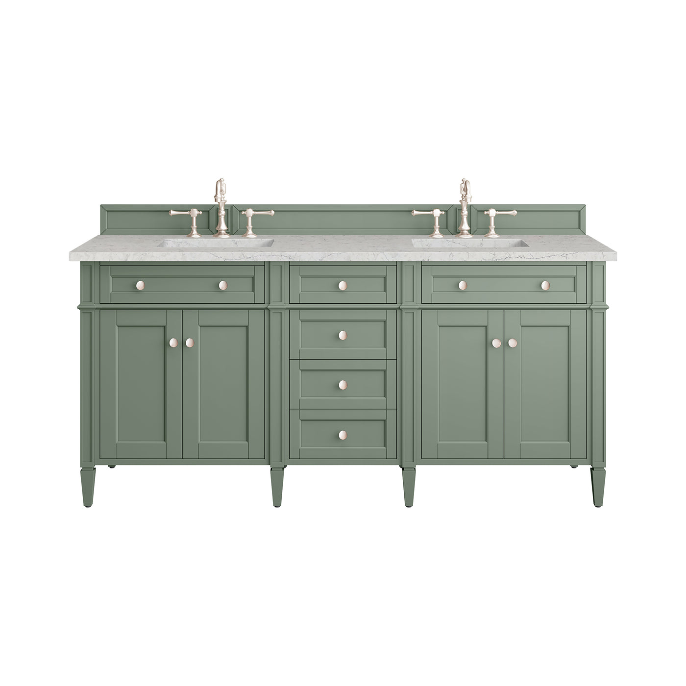 James Martin Brittany 72" Double Bathroom Vanity, Smokey Celadon, view 40