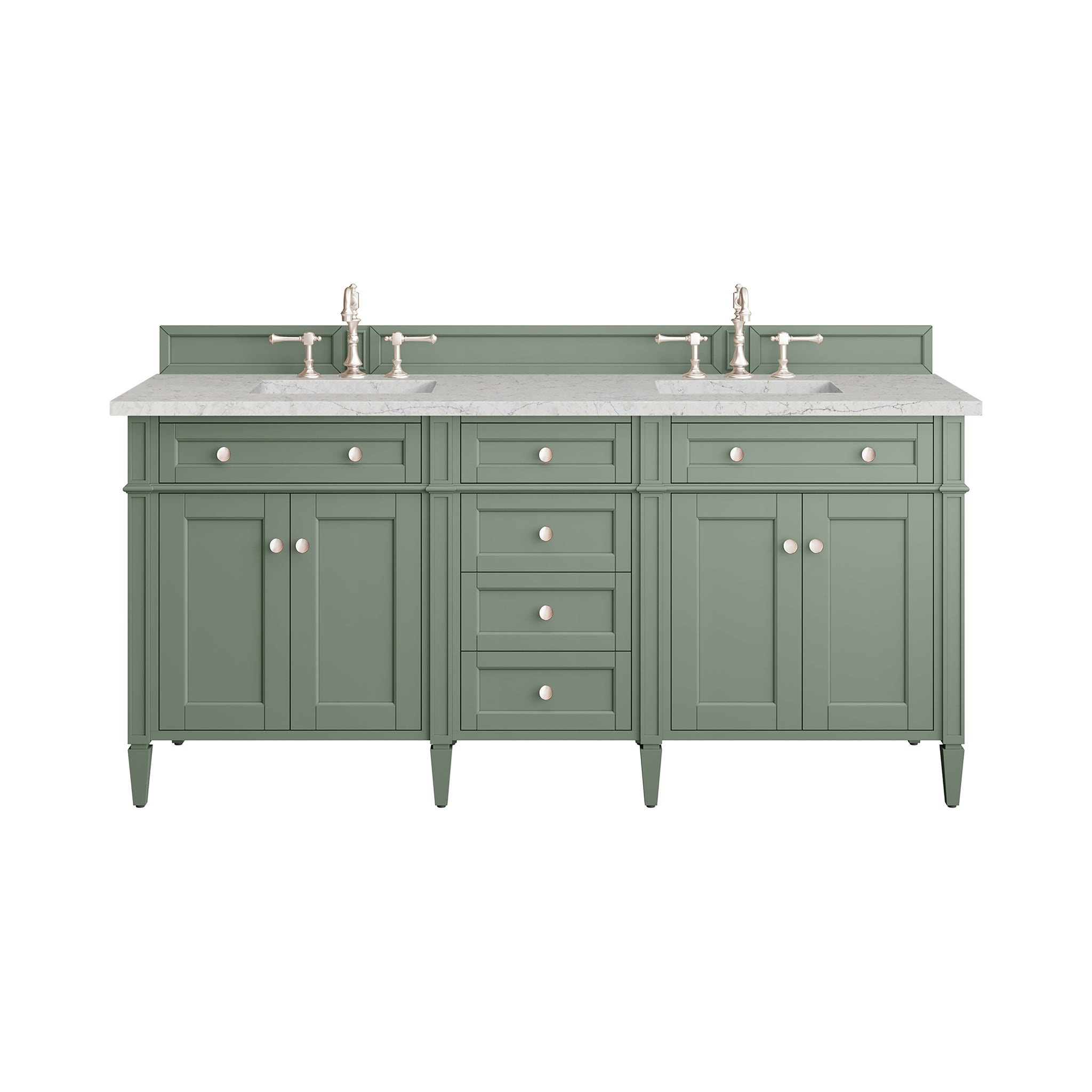 James Martin Brittany 72" Double Bathroom Vanity, Smokey Celadon, view 40