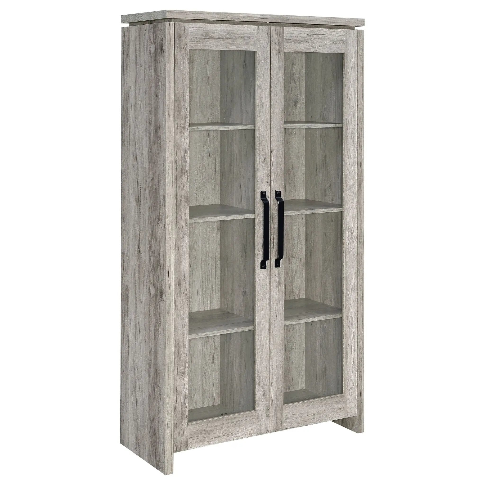 Myerson - 2 Door Tall Cabinet - Gray by HouseOfZazla
