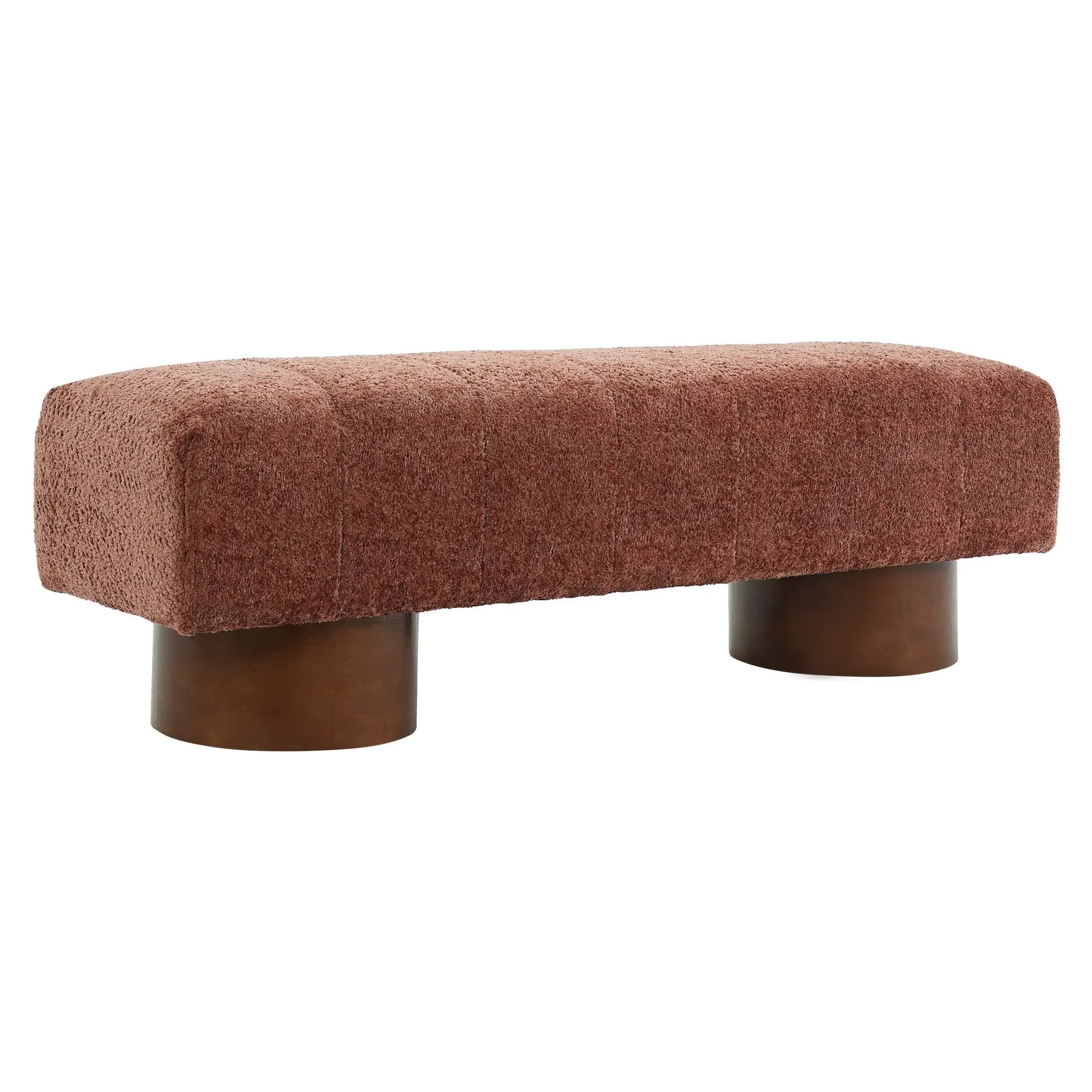 Rust Red Boucle Indoor Dining Bench by HouseOfZazla
