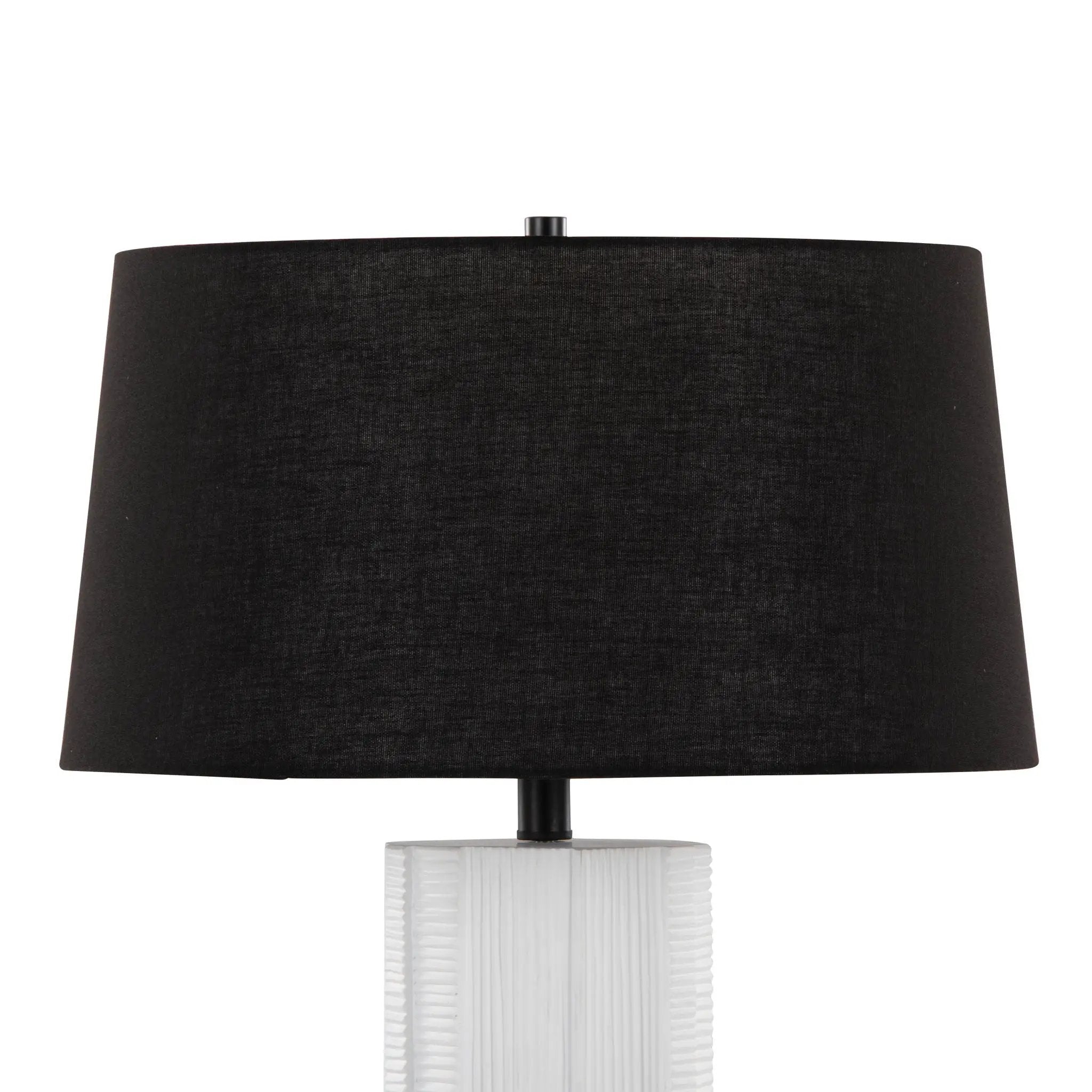 Petra - Contemporary Table Lamp (Set of 2) - Cream / Black by HouseOfZazla
