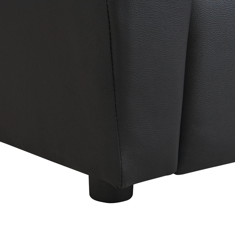 Sally Deluxe Kids Recliner Chair With Cup Holder - Black by HouseOfZazla