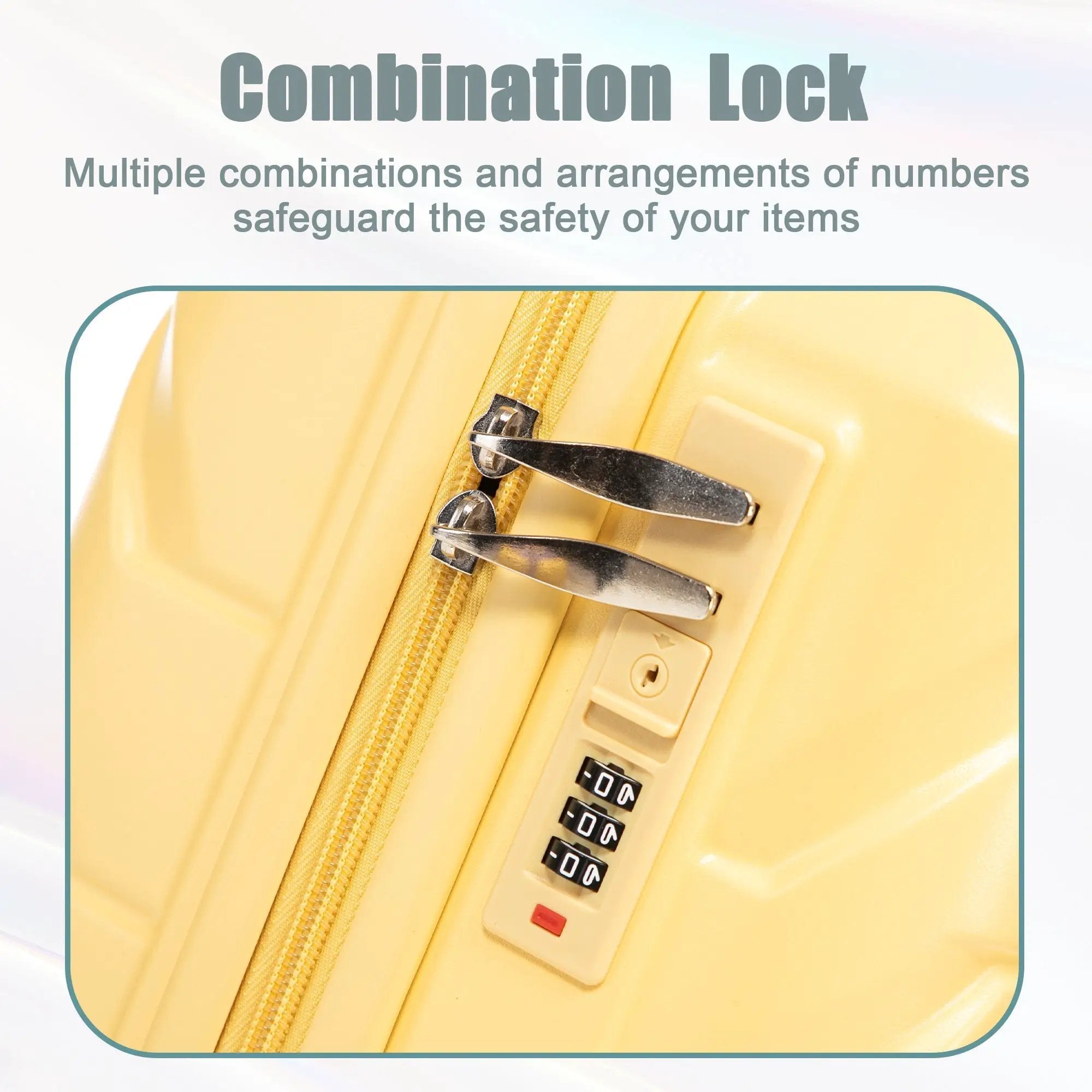 14'/20' 2-Piece ABS Spinner Wheel Luggage Set with Combination Lock by HouseOfZazla