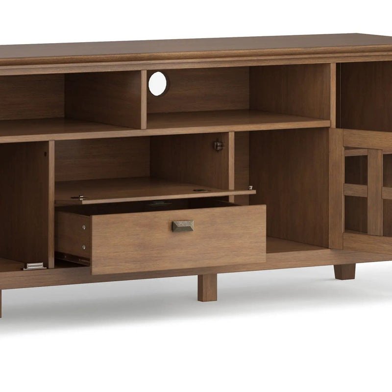 Artisan - TV Media Stand - Rustic Natural Aged Brown by Unique Piece Furniture