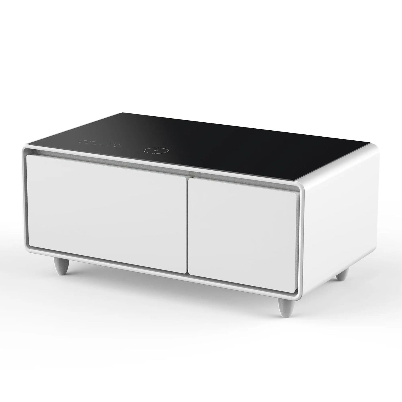 Modern Smart Coffee Table With Built-In Fridge - tooth Speaker, Wireless Charging, Touch Control Panel, USB Interface, Outlet Protection, Atmosphere Light by HouseOfZazla