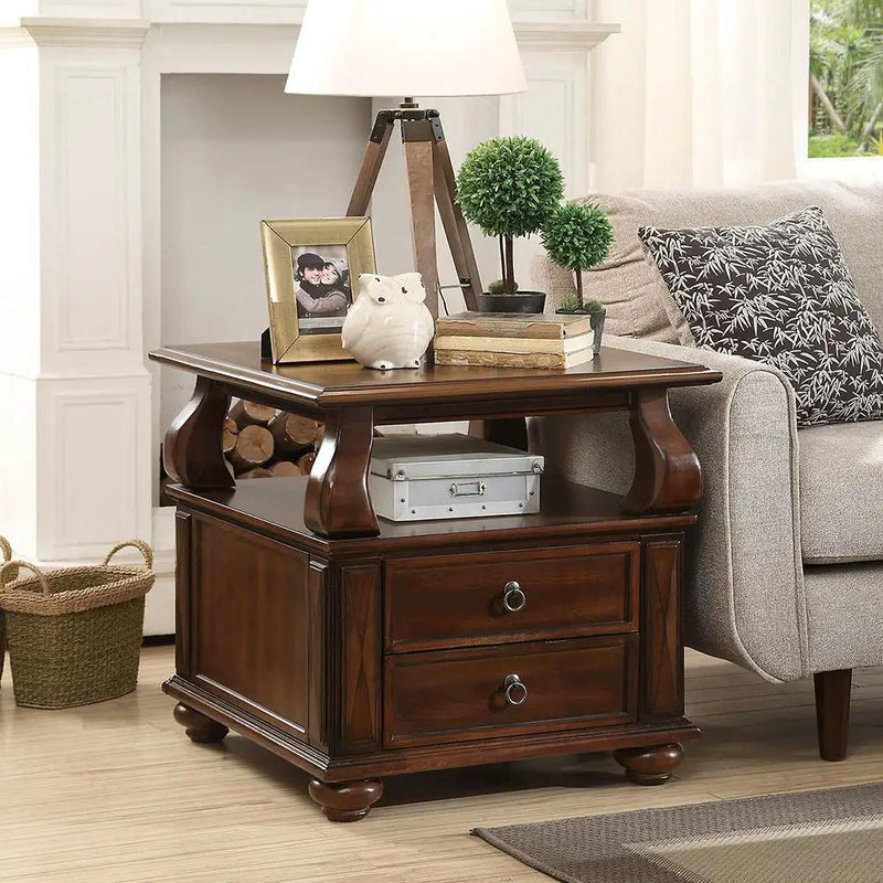 Amado - End Table - Walnut by Unique Piece Furniture