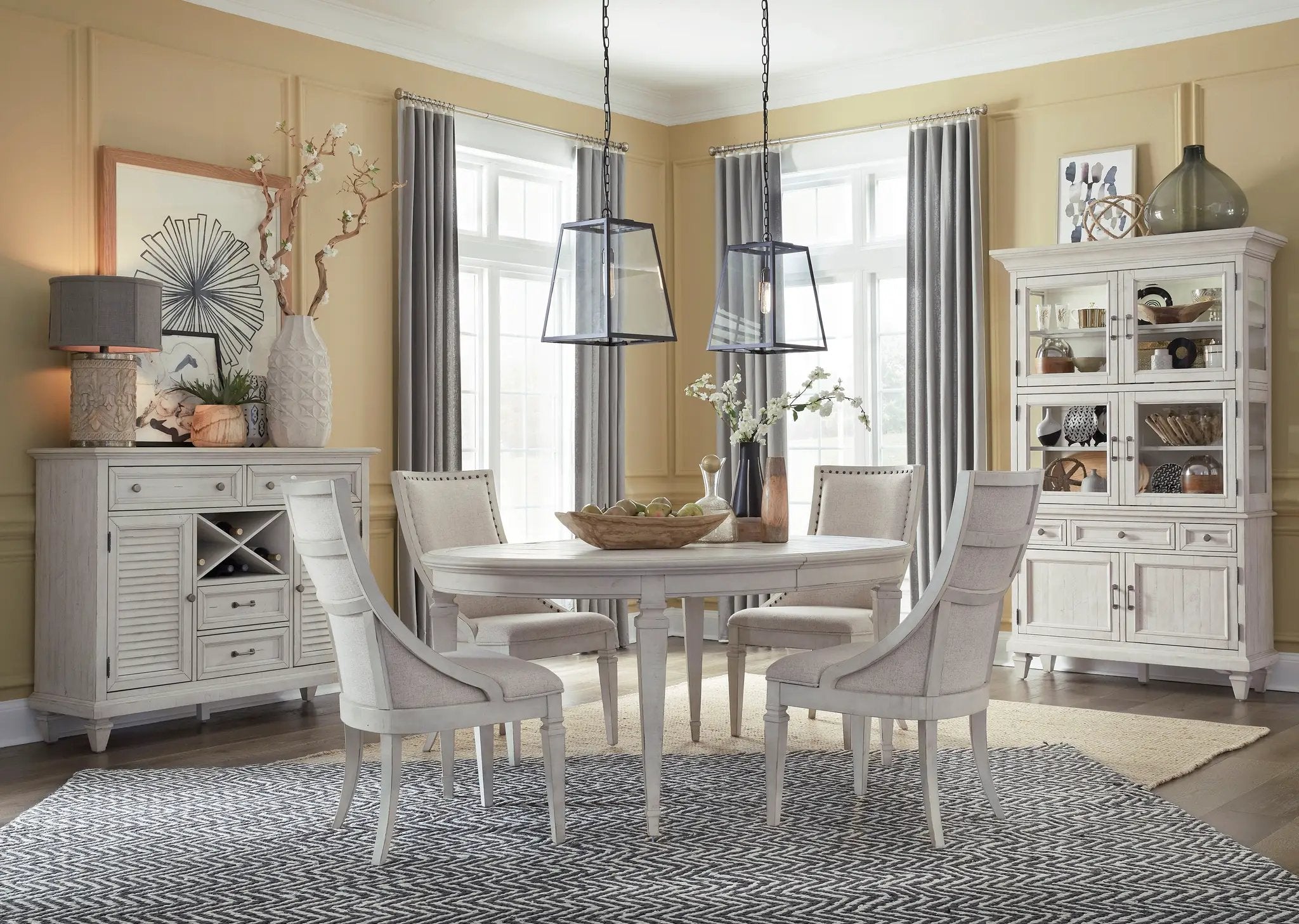 Newport - Round Dining Table - Alabaster by Unique Piece Furniture