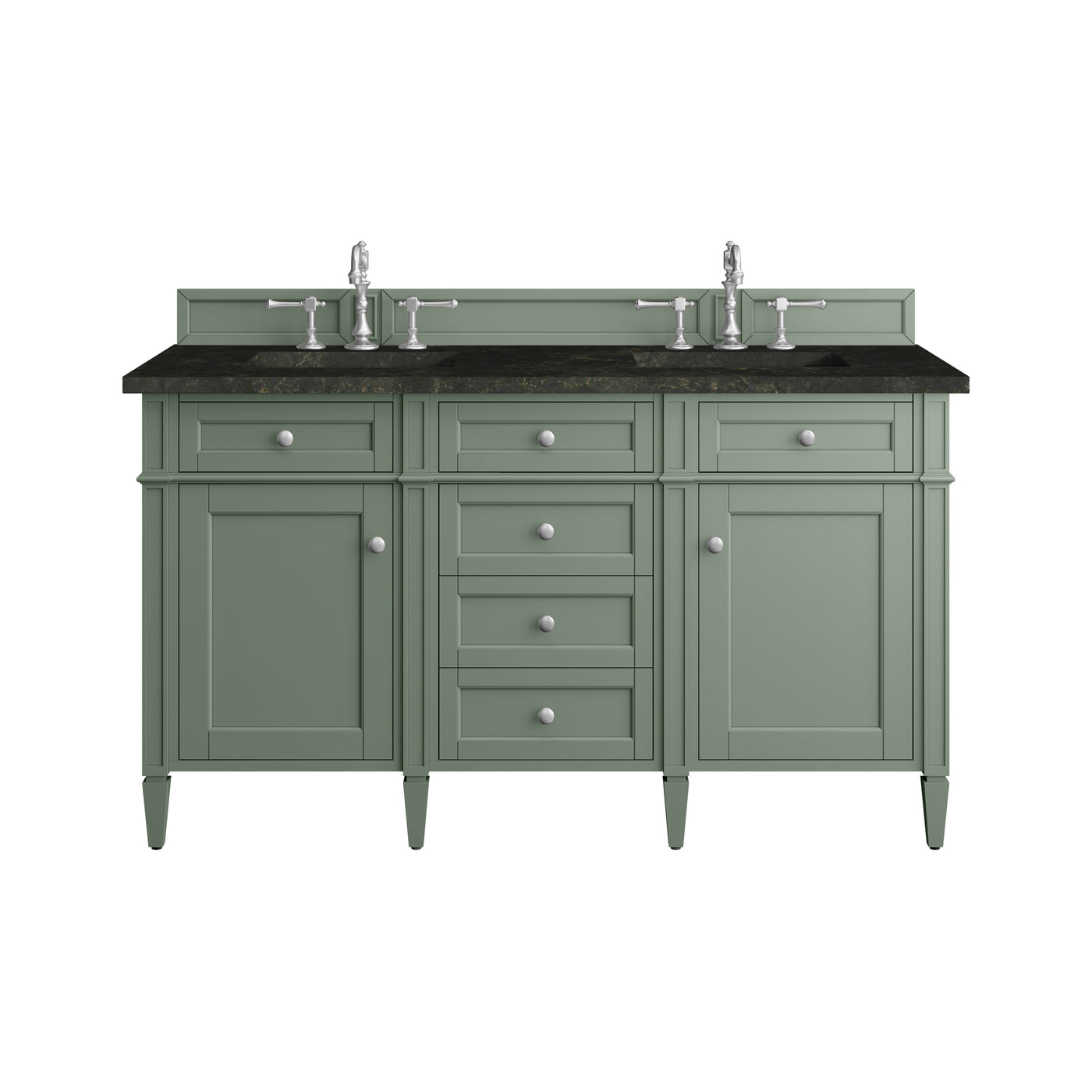 James Martin Brittany 60" Double Bathroom Vanity, Smokey Celadon, view 30