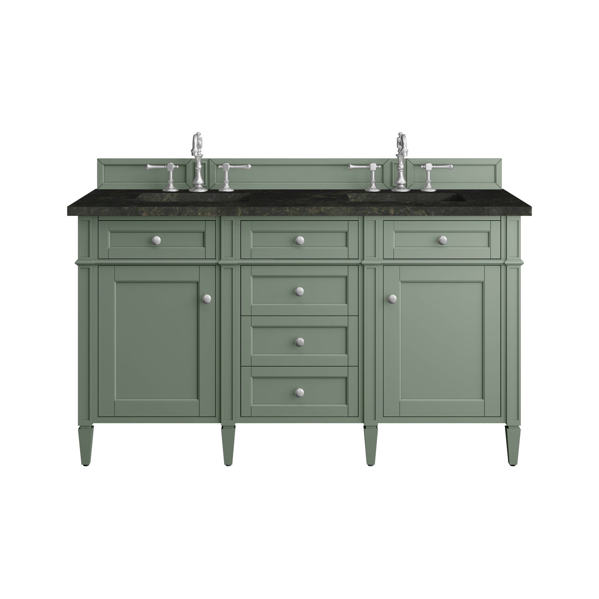James Martin Brittany 60" Double Bathroom Vanity, Smokey Celadon, view 30
