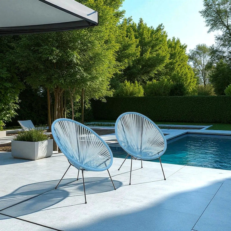Modern Egg Shaped String Chairs (Set of 2) by HouseOfZazla