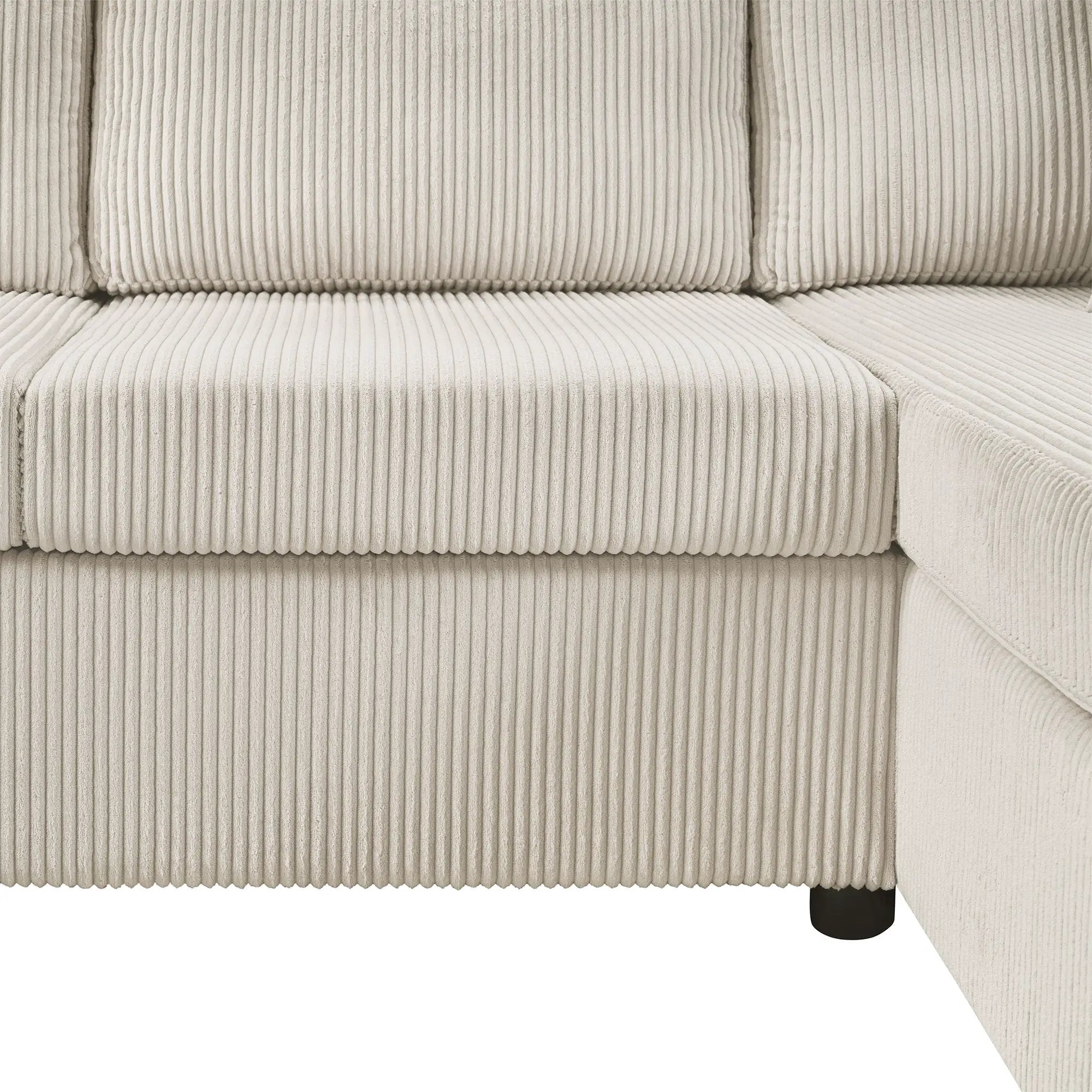 Oversized Sectional U-Shaped Sofa With Chaise Lounge And Three Soft Throw Pillows by HouseOfZazla