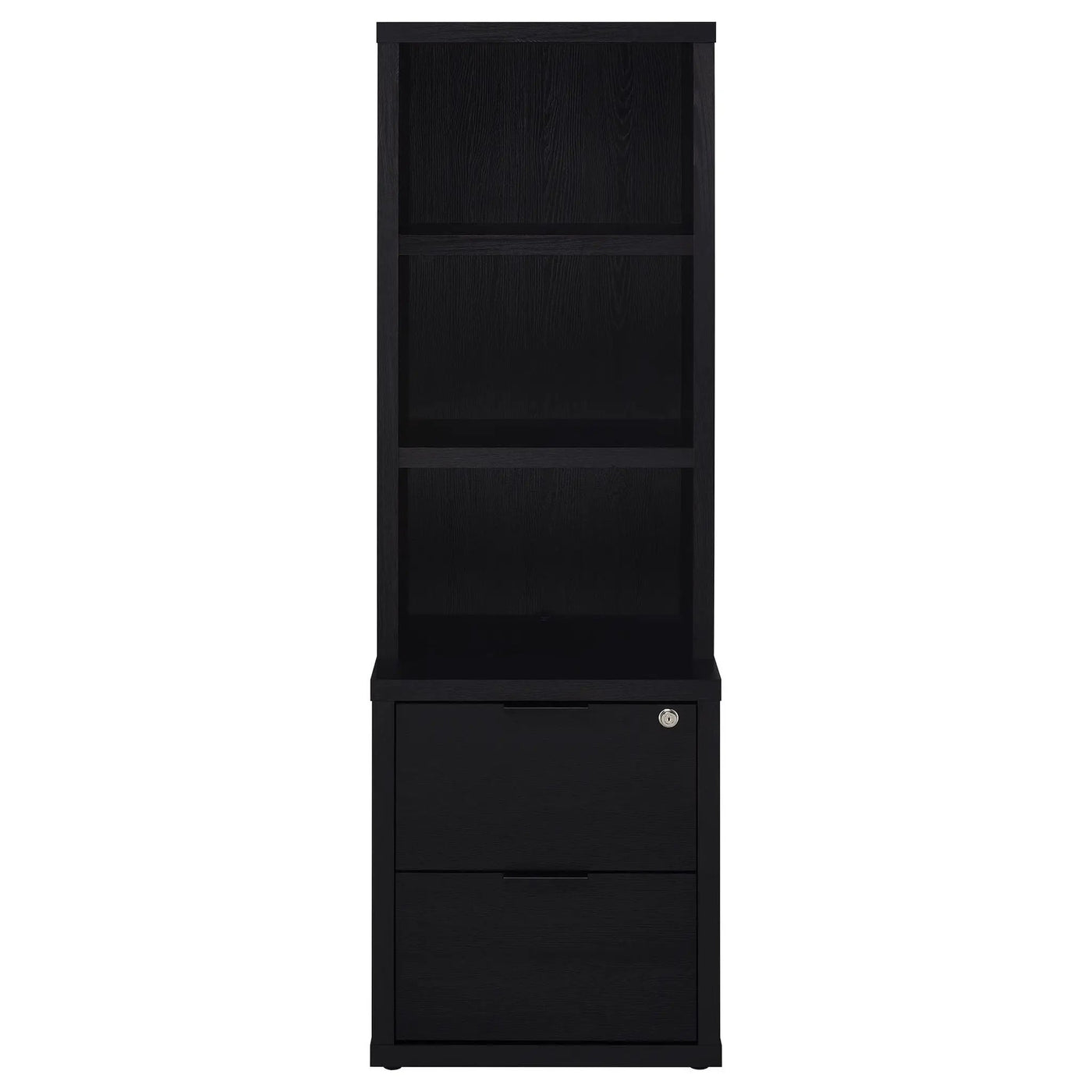 Geary - 3 Shelf Bookcase With USB Charging And Lockable Top Drawer by HouseOfZazla