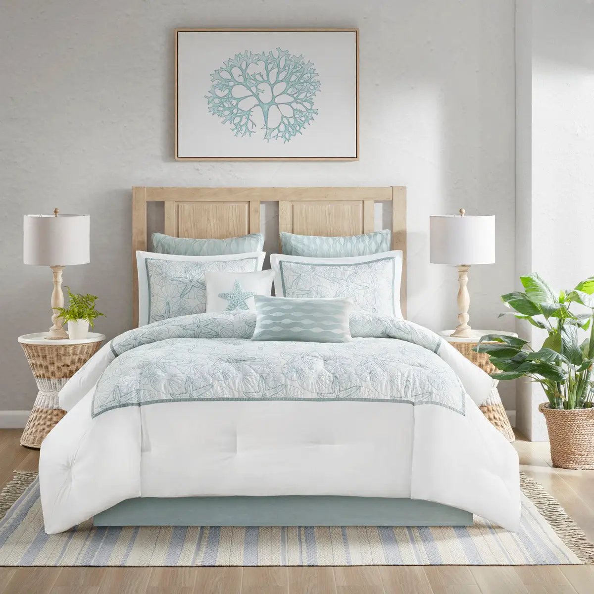 Comforter Set White King by HouseOfZazla