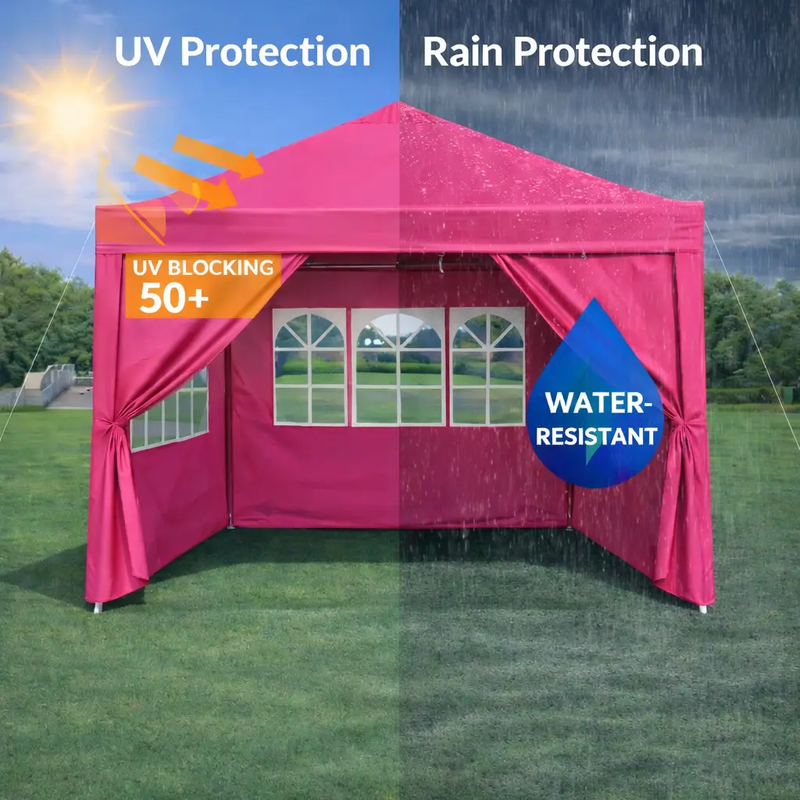 Outdoor 10x10 Ft Pop Up Gazebo Canopy Tent with Removable Sidewalls by HouseOfZazla
