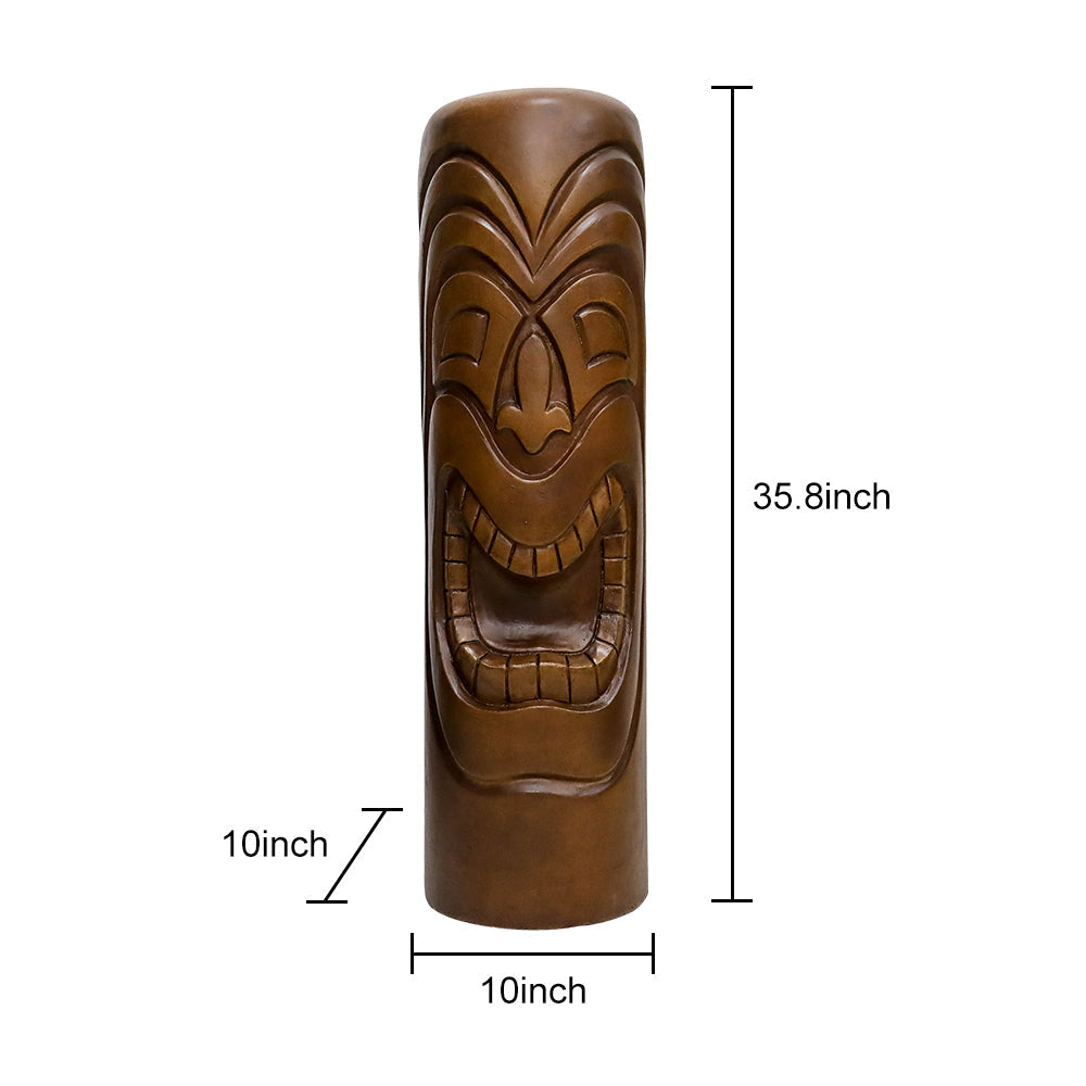 Concrete Tiki Statue Totem Column 35 Inch Tall, photo 7 of 8