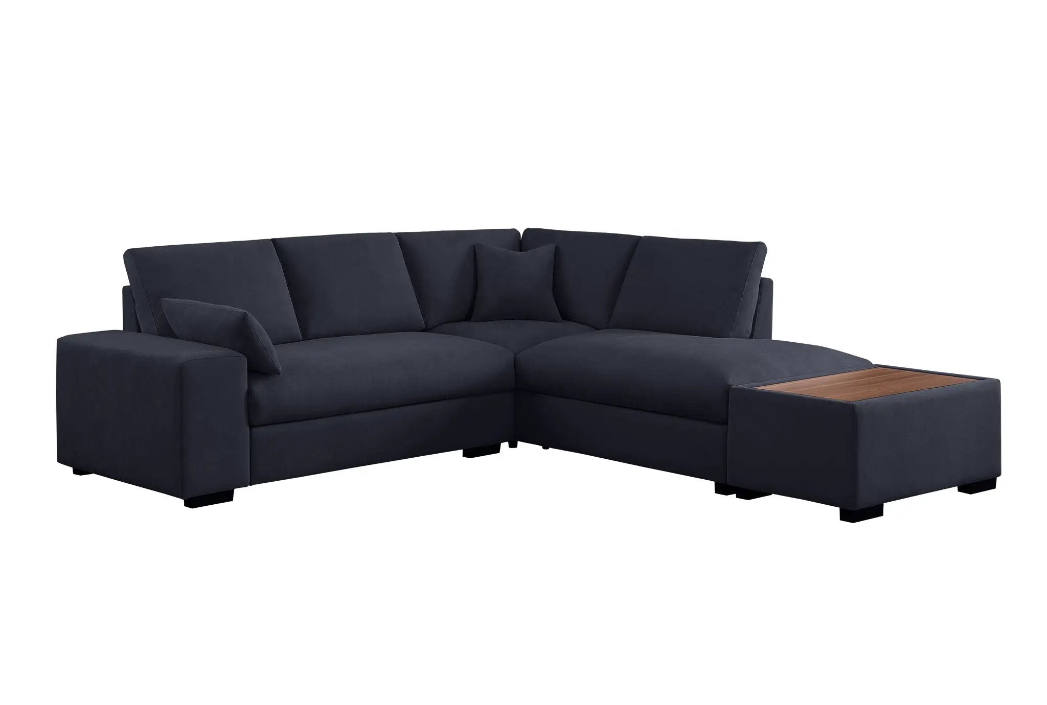 Joshua - 100" Sectional Sofa with Right Facing Chaise and Console Ottoman by Unique Piece Furniture