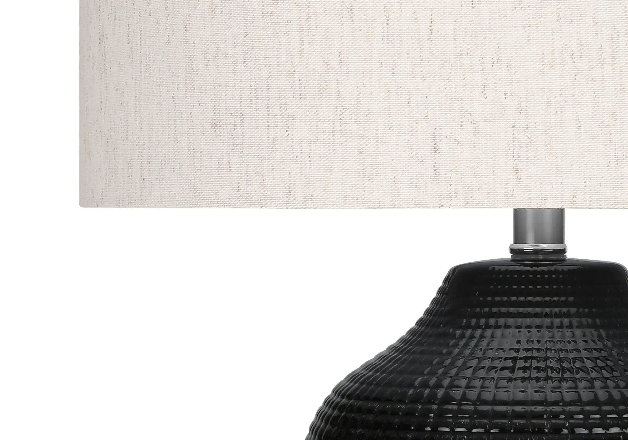 Lighting, Table Lamp, Ceramic, Contemporary - Black / Cream by Unique Piece Furniture