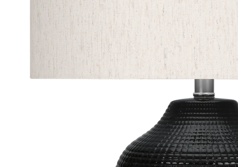 Lighting, Table Lamp, Ceramic, Contemporary - Black / Cream by Unique Piece Furniture