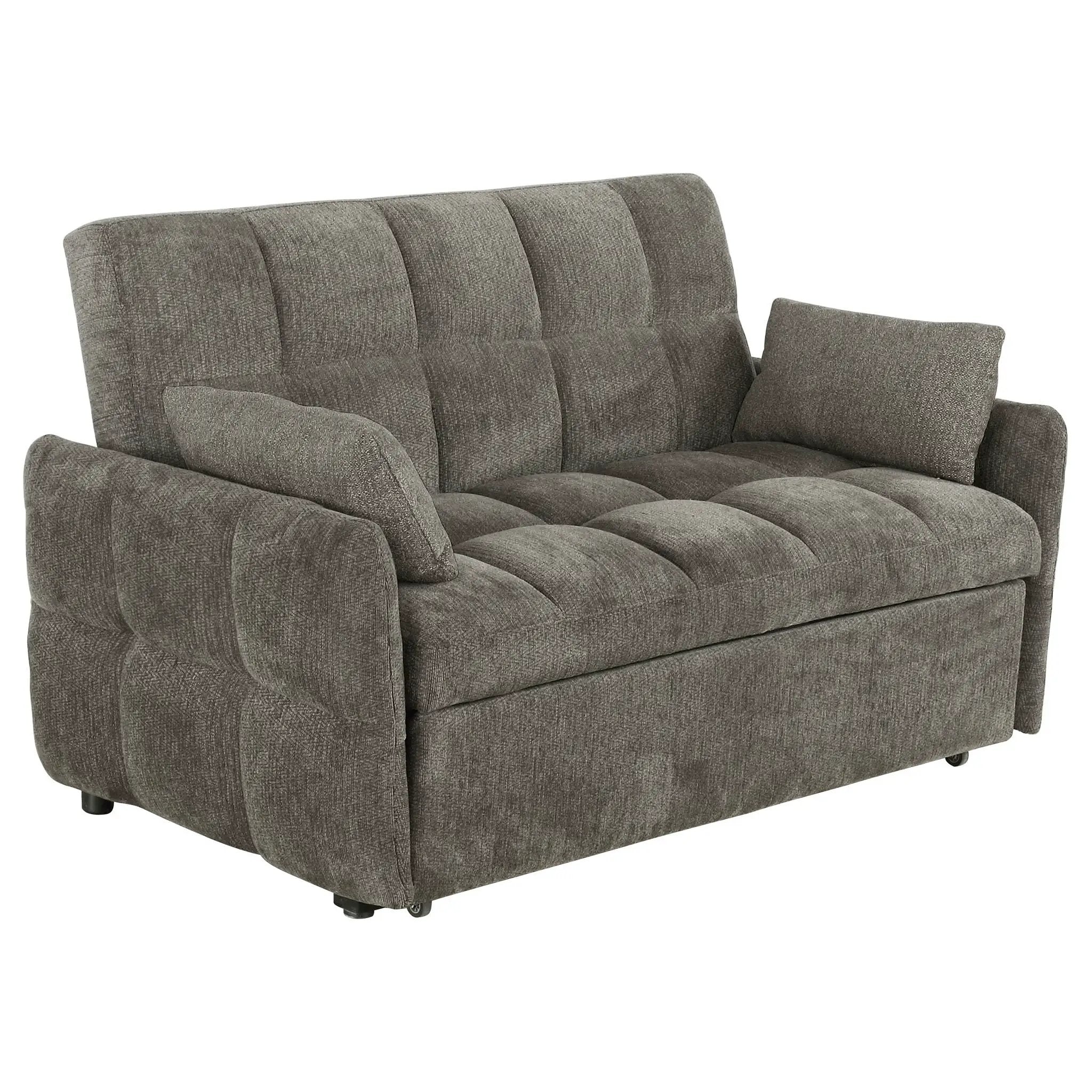 Cotswold Upholstered Convertible Sleeper Sofa Bed Dark Grey by Unique Piece Furniture