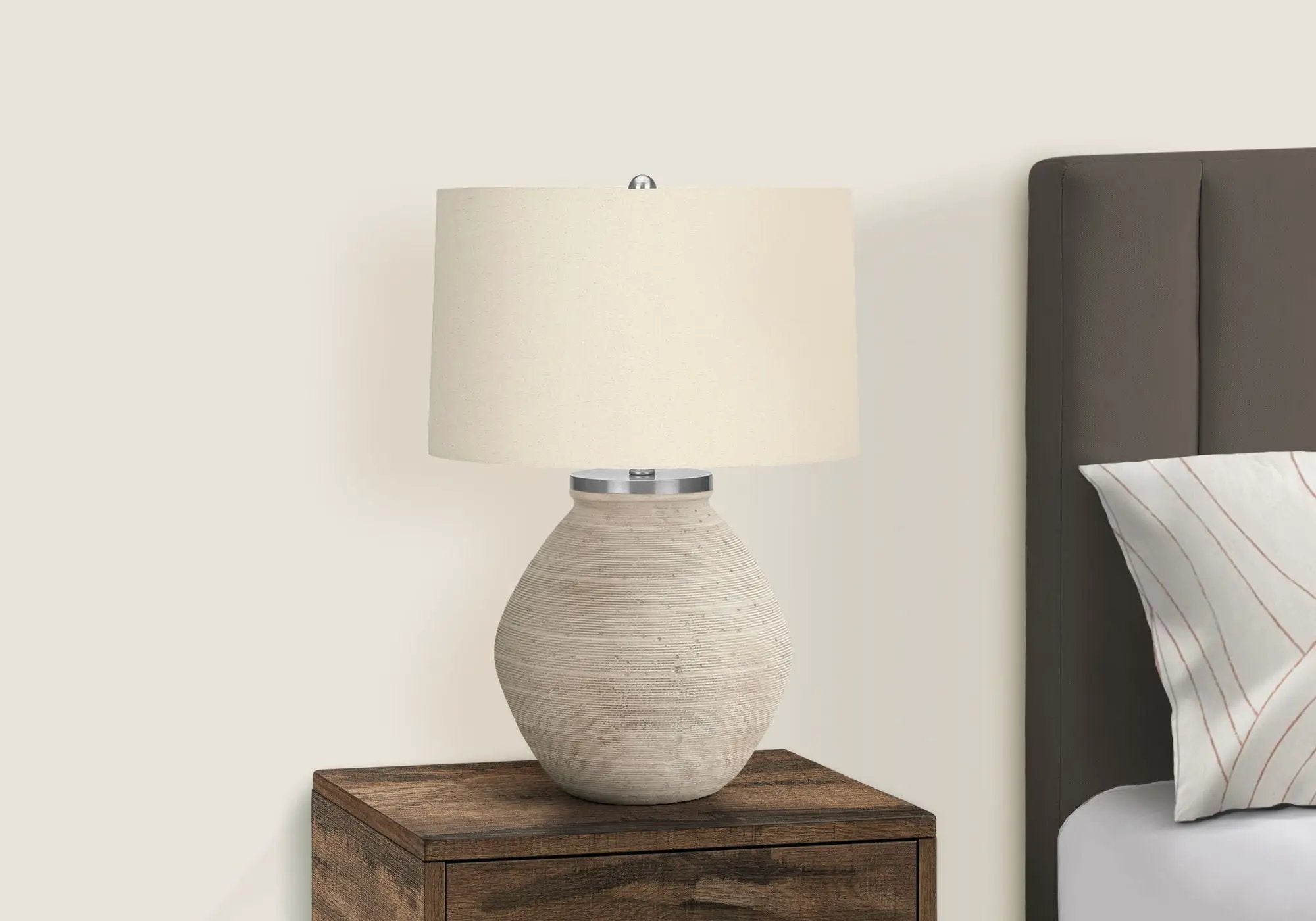 Lighting, Table Lamp, Concrete, Resin, Contemporary - Cream by Unique Piece Furniture