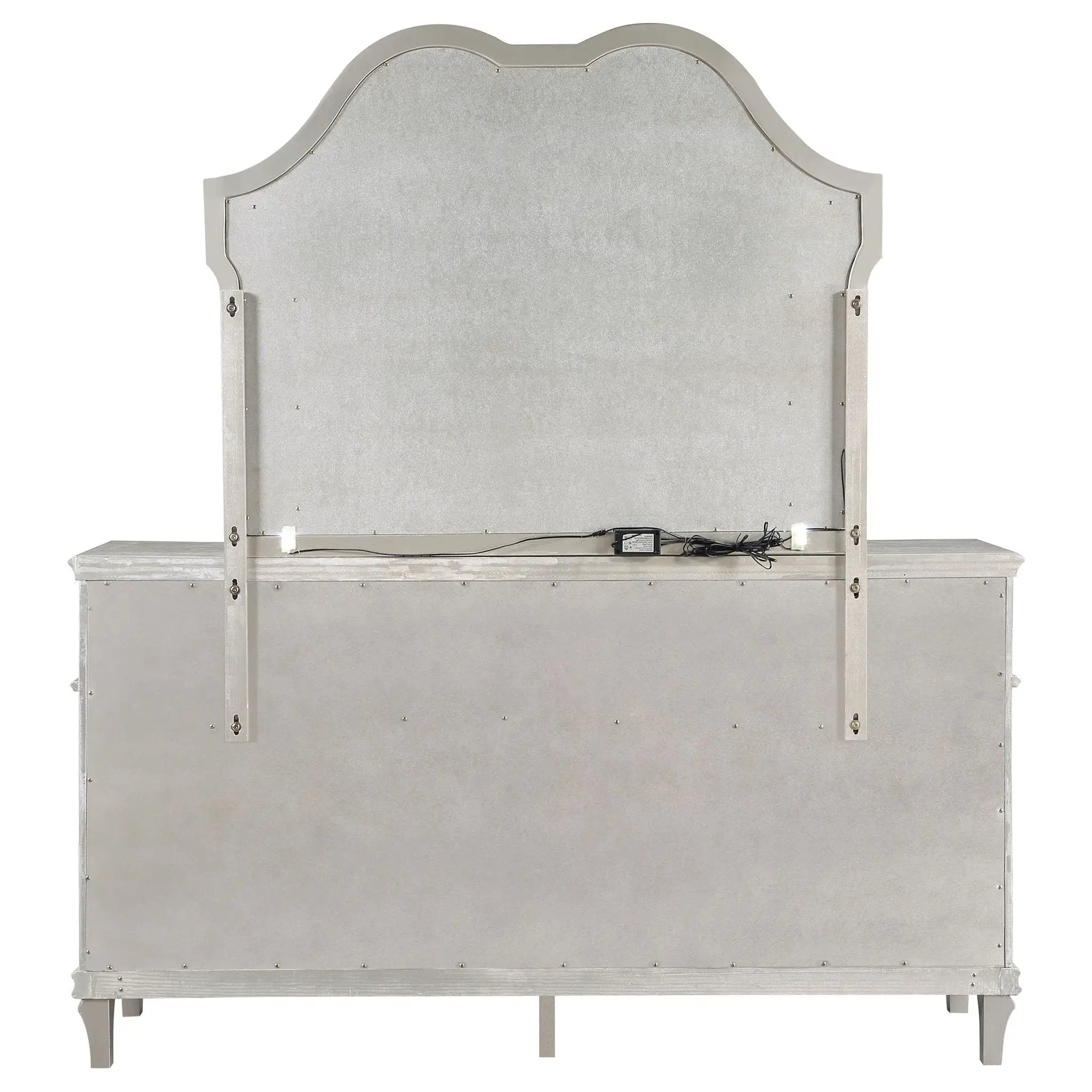 Evangeline 9-drawer Dresser with Mirror Silver Oak by Unique Piece Furniture