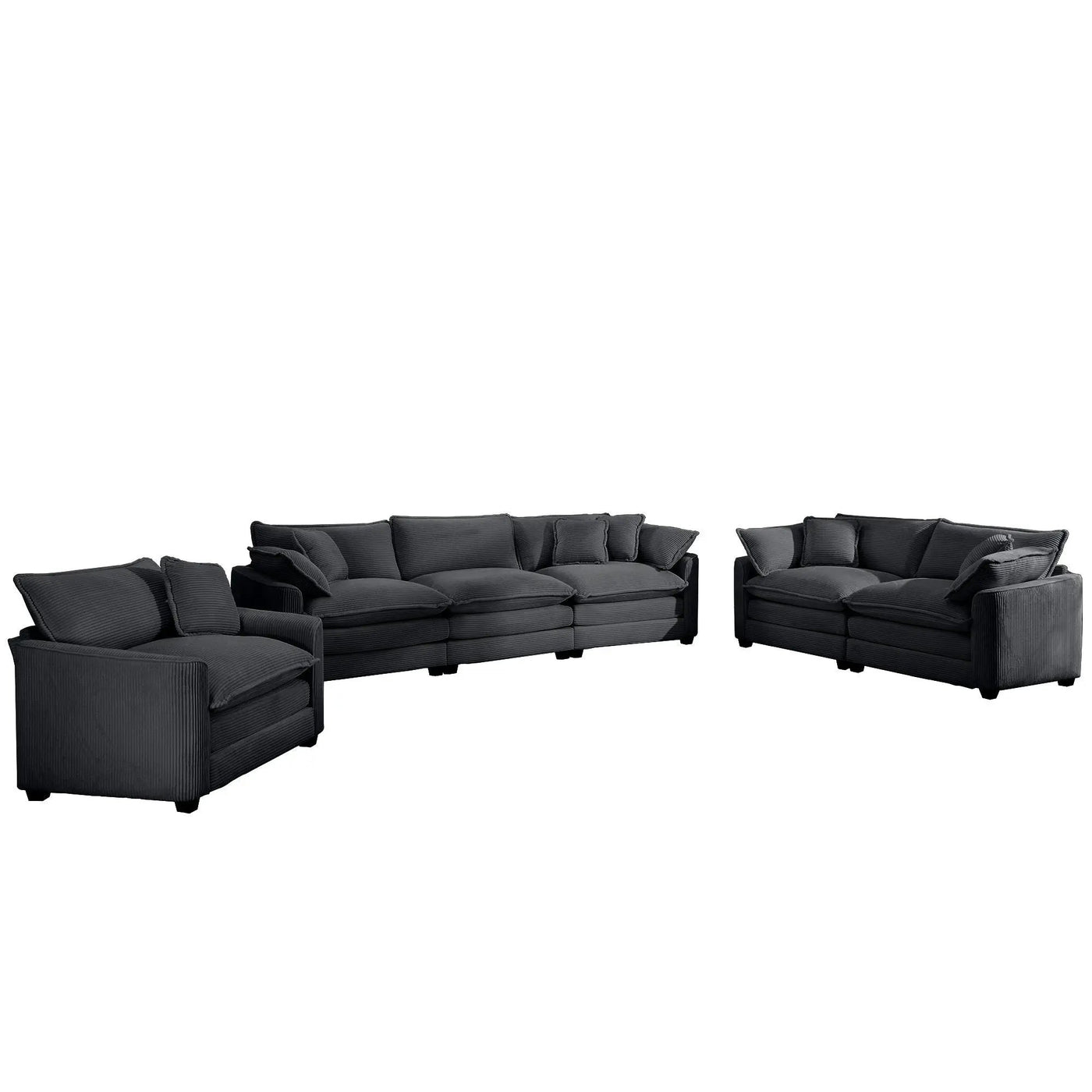 Elegant Oversized Sectional Sofa Set With Deep Seats And Flexible Layout by Unique Piece Furniture