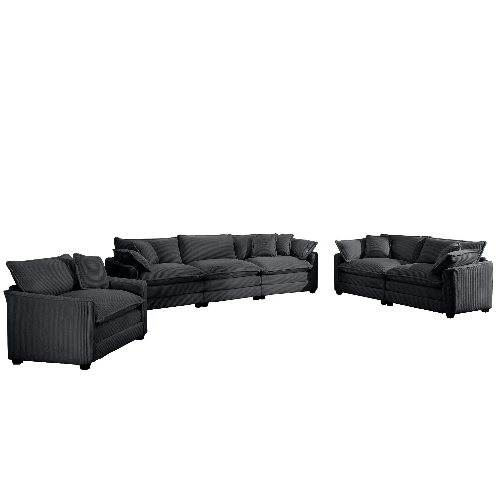 Elegant Oversized Sectional Sofa Set With Deep Seats And Flexible Layout by Unique Piece Furniture
