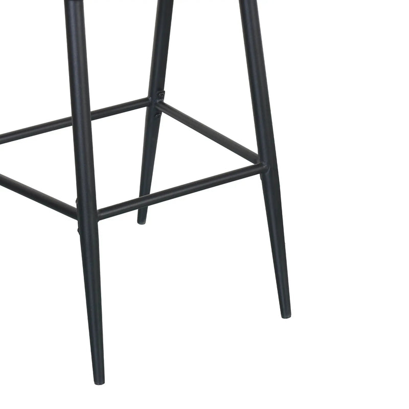 Outdoor Bar Height Metal Frame Counter Stools with Scallop-Shaped Backrest & Water-Resistant Cushions by HouseOfZazla
