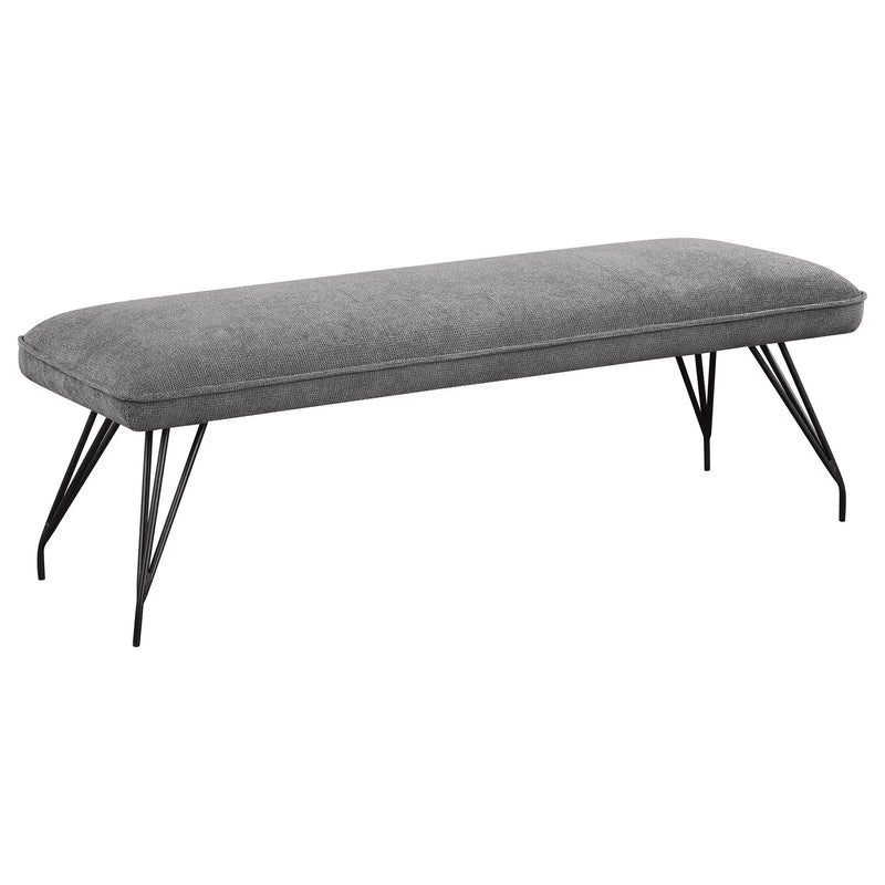 Dodson Fabric Upholstered Dining Bench Grey by Unique Piece Furniture