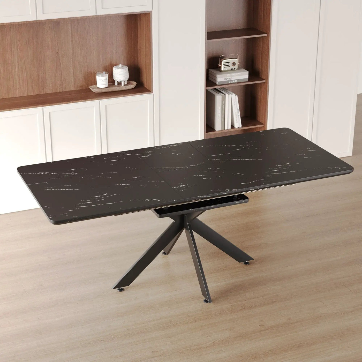 Modern Mid-Century Dining Table Set With Extendable Design by Unique Piece Furniture
